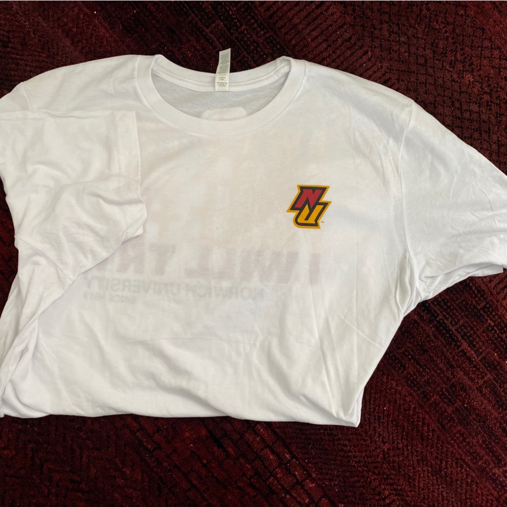 Norwich University white short sleeve T-shit size 2XL